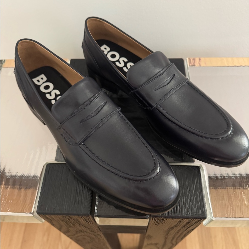 Boss Men's Dark Leather Loafers